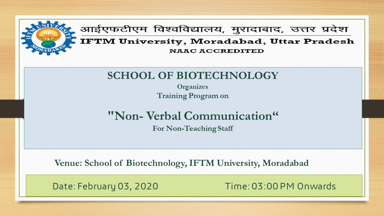 Staff training program on Non Verbal Communication