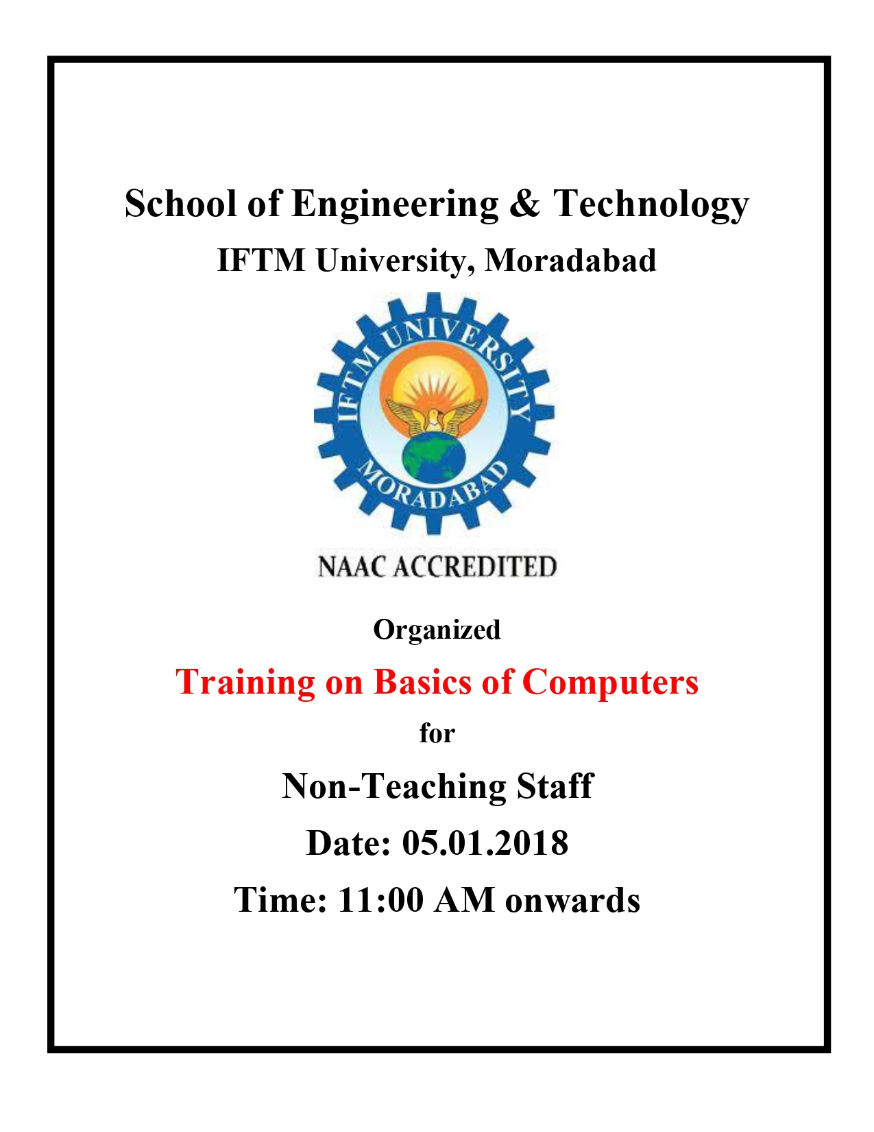 A Training Programme on Basics of Computers