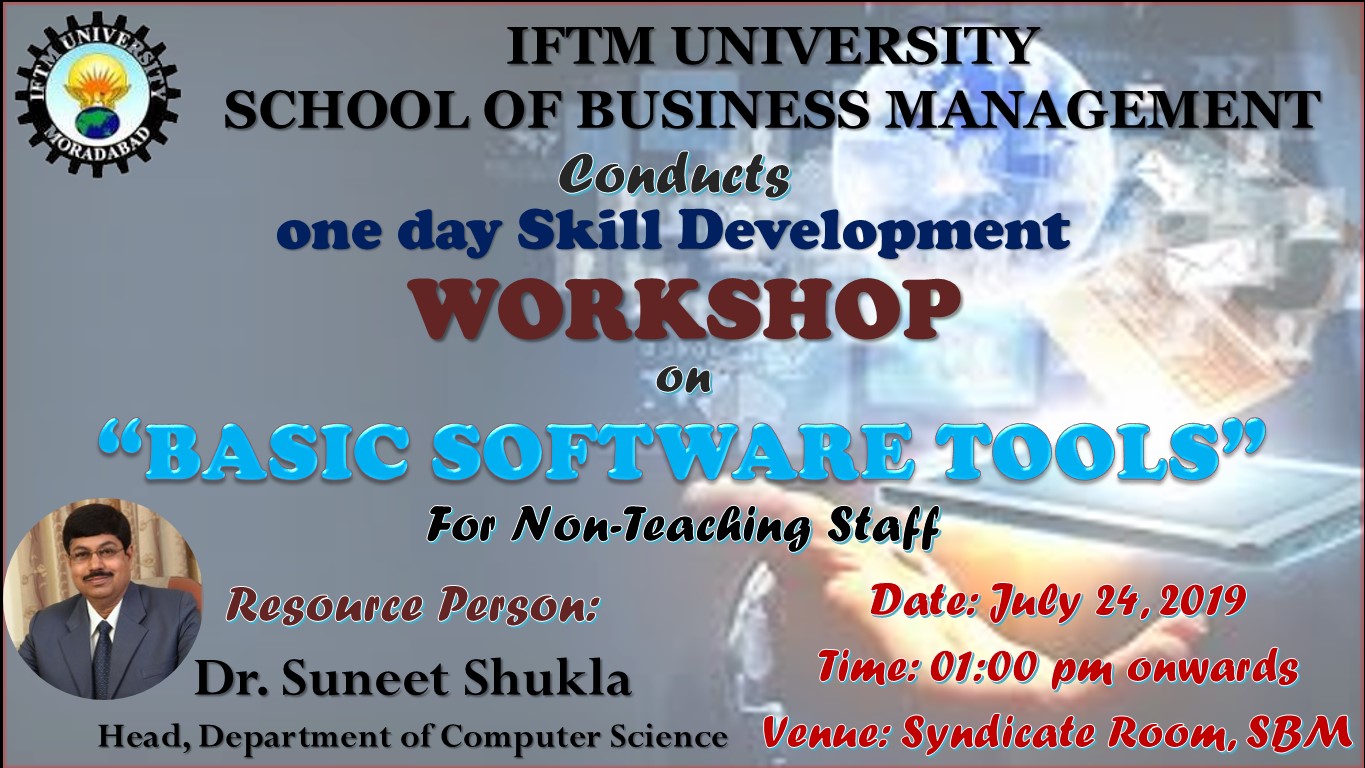 One Day Skill Development Workshop On Basic Software Tools for non-teaching staff