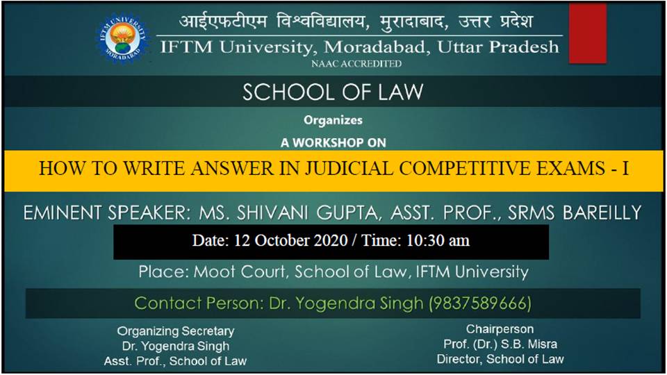 How to write Answers in Judicial Competitive Exams-I