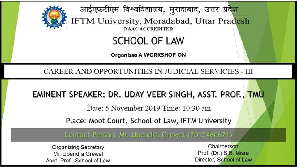 Career & Opportunities in Judicial Services-III