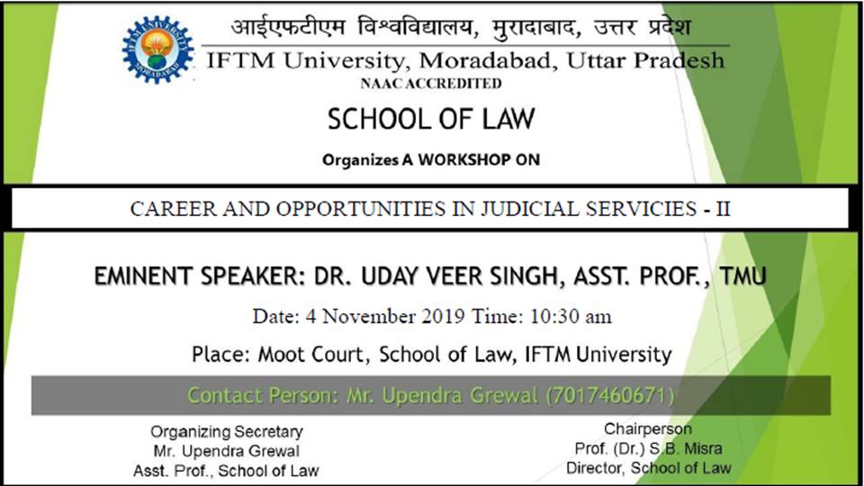 Career & Opportunities in Judicial Services-II