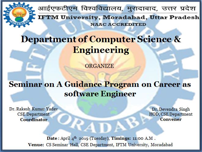 Seminar on A Guidance Program on Career as software Engineer