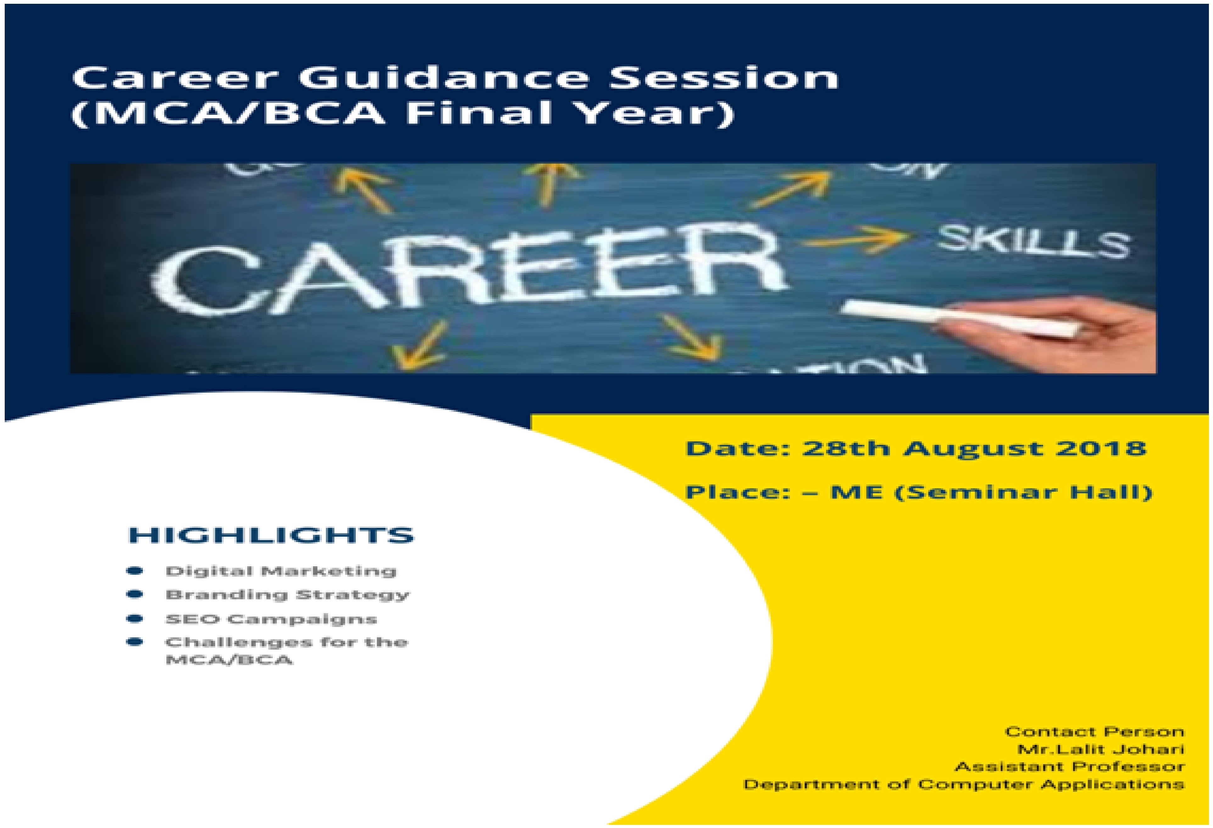 Career Guidance Session for MCA BCA Final Year