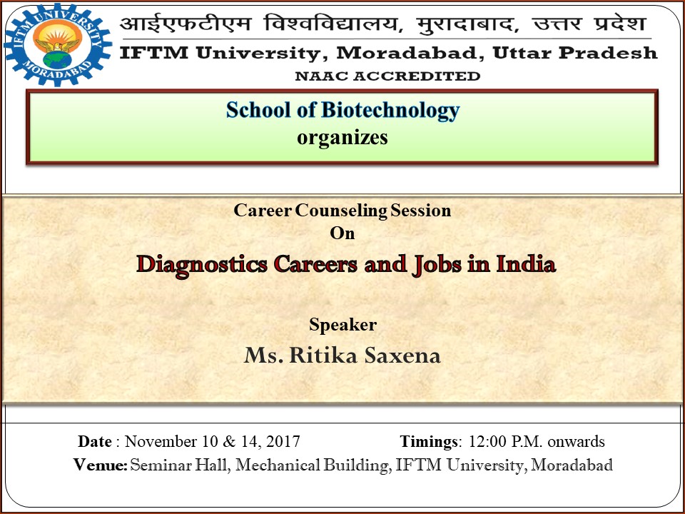 Career Counselling Session on Diagnostics Careers and Jobs in India