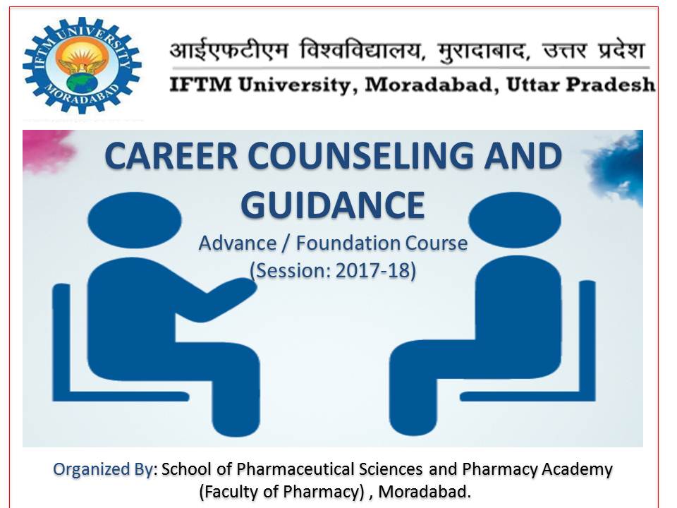 Advance Course session for Career counseling and guidance for  B. Pharm I II IIIIV Year students 