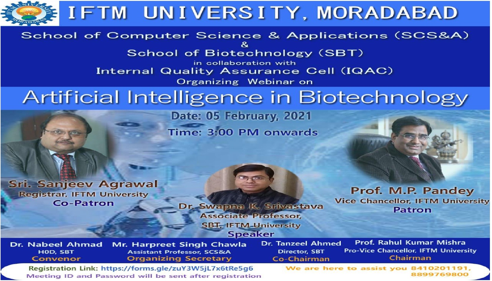 International Webinar: Artificial Intelligence in Biotechnology