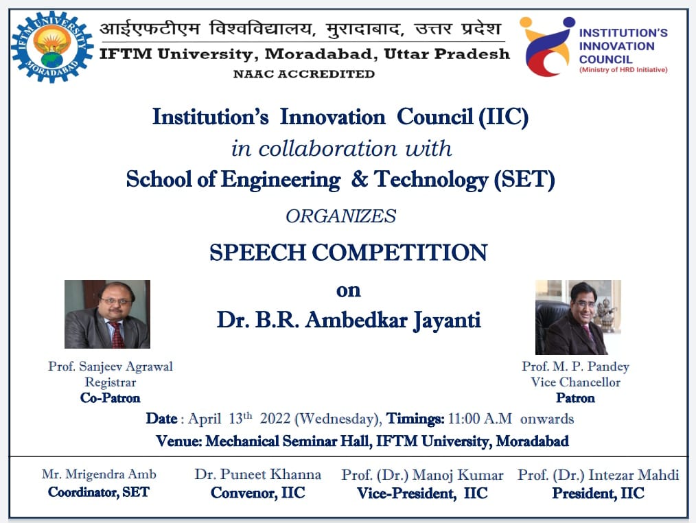 Speech Competition on Dr. Bhimrao Ambedkar Jayanti