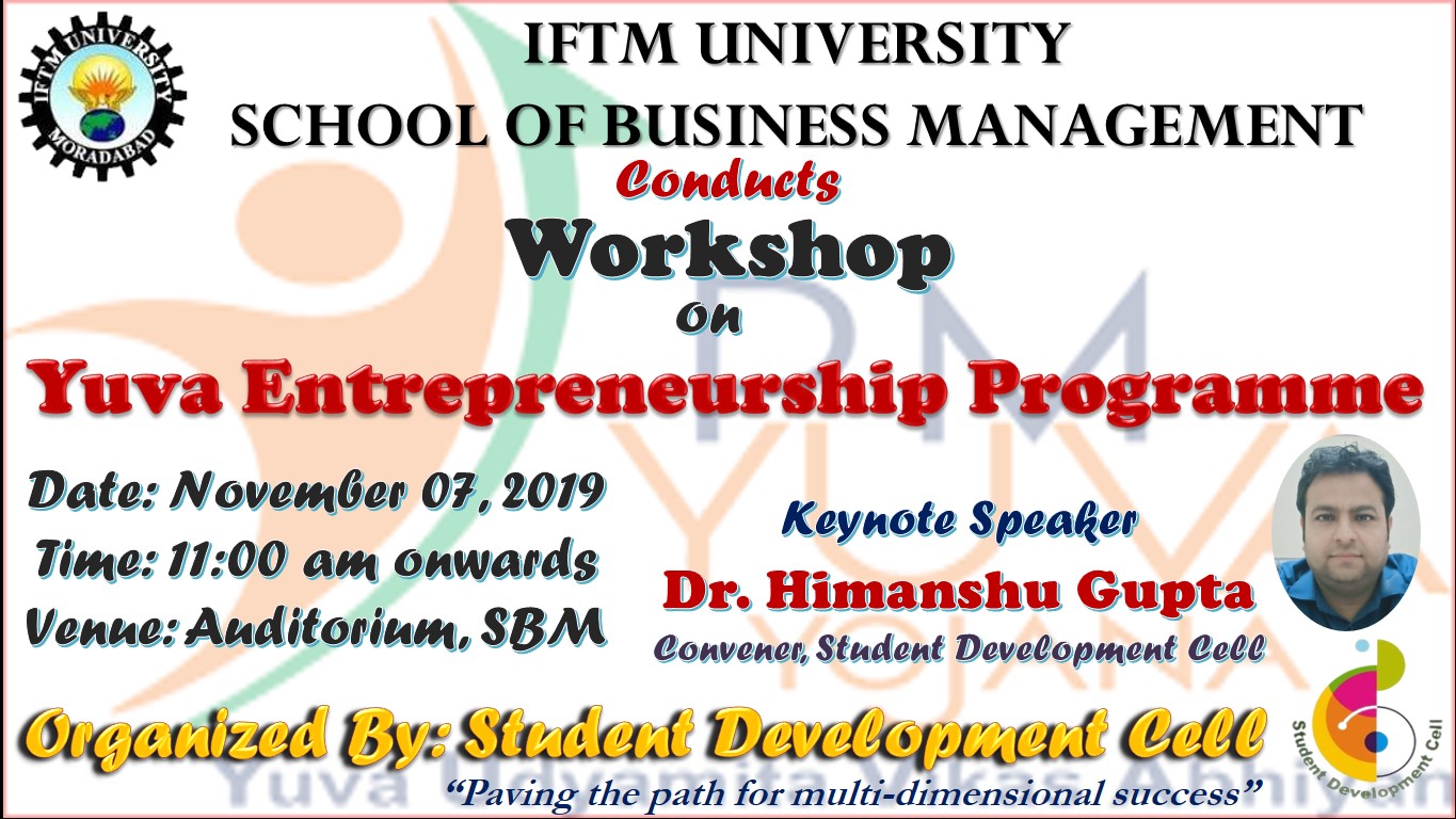 Workshop on “Yuva Entrepreneurship Programme”