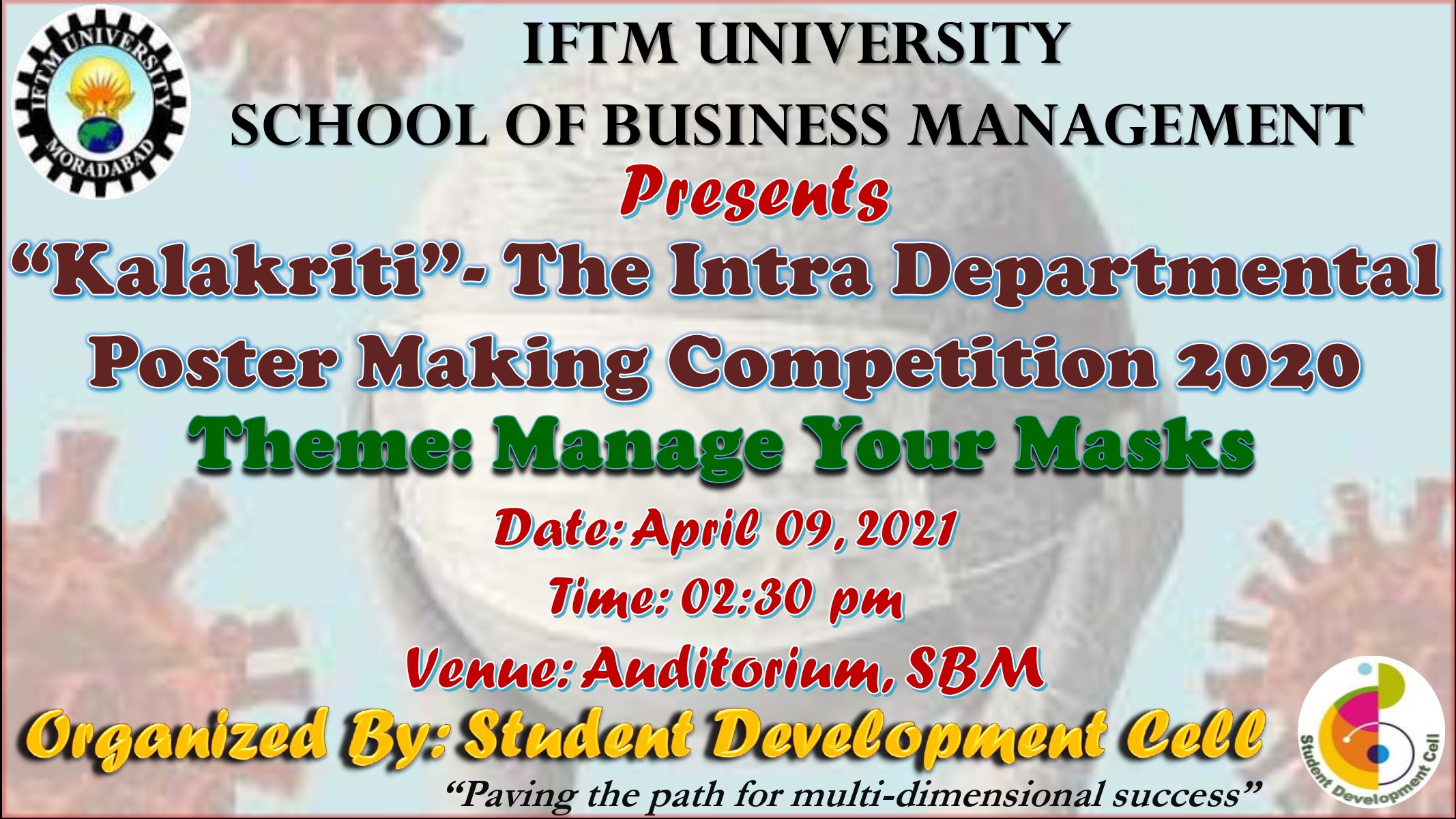 Kalakriti - The Intra Departmental Poster Making Competition 2020 on "Manage Your Masks"