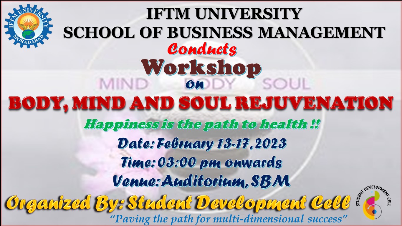 One Week Health Workshop on "Body, Mind and Soul Rejuvenation"