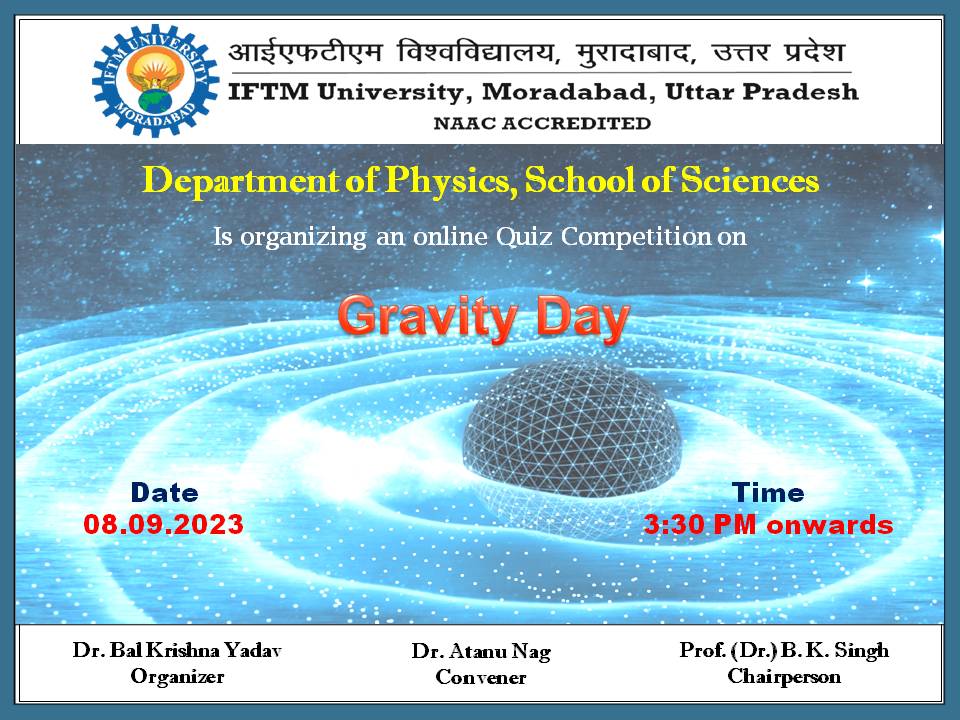 Online Quiz Competition on Gravity Day