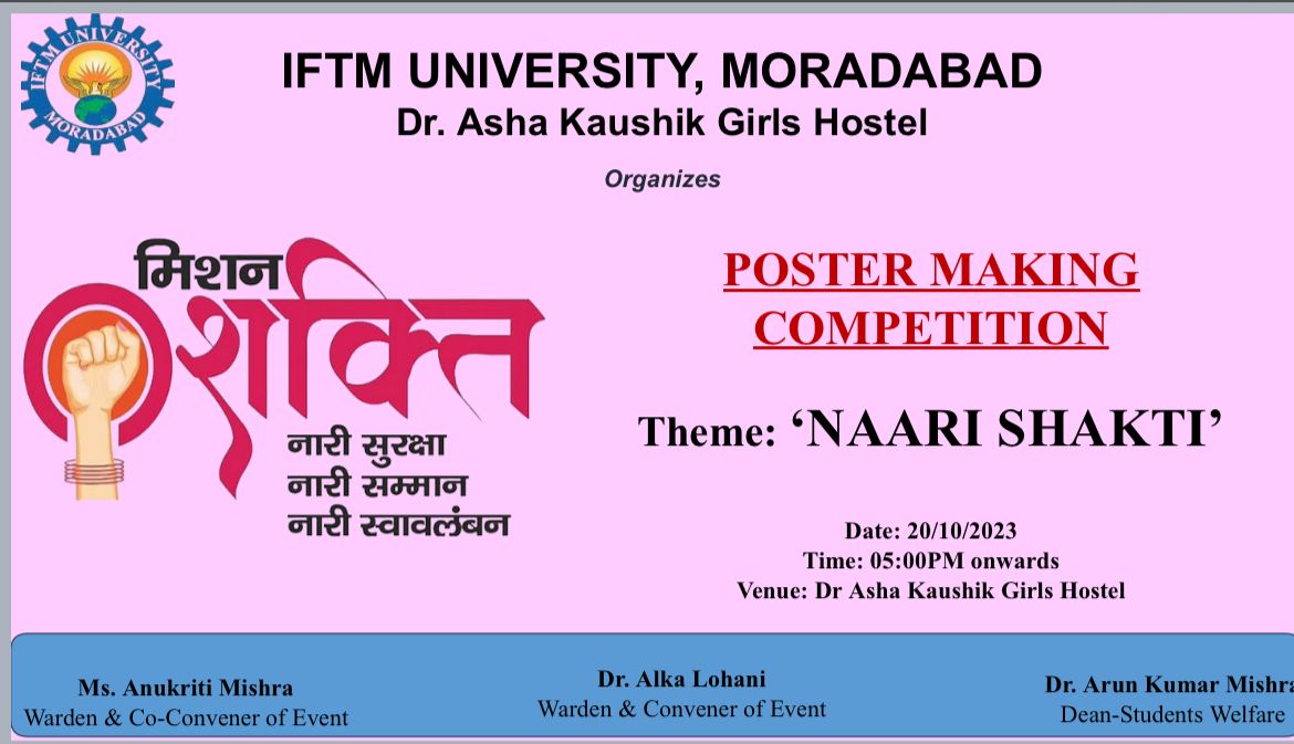 Poster making competition on Naari Shakti