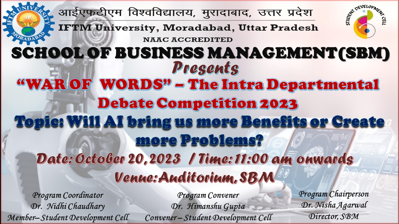 War of Words-The Intra Departmental Debate Competition 2023