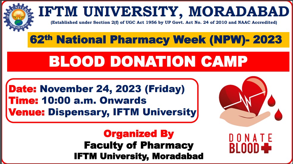 Blood Donation Camp on 62th National Pharmacy Week 2023