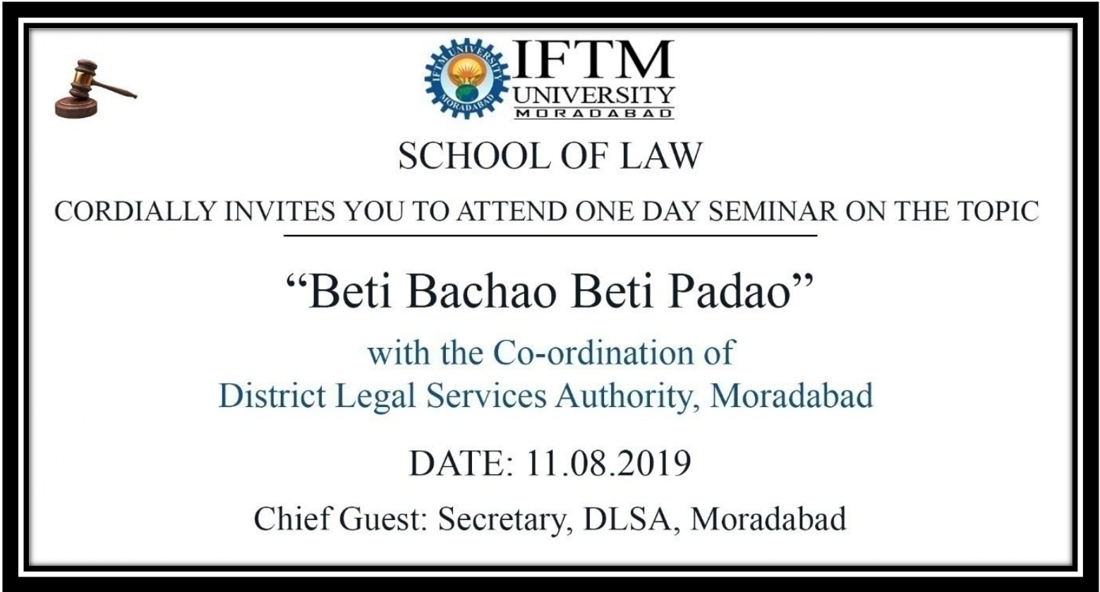 One day seminar on Beti Bachao, Beti Padao