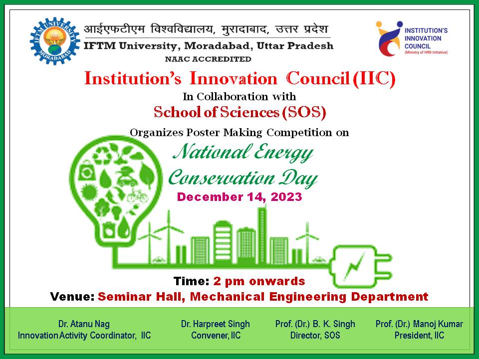 Poster Making Competition on National Energy Conservation Day