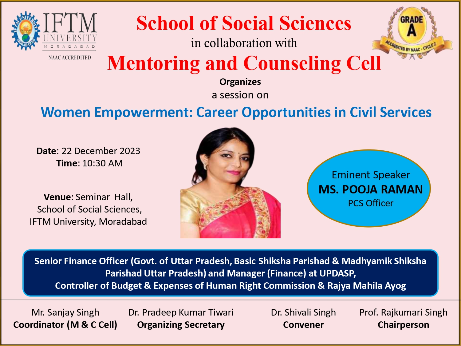 Session on Women Empowerment Career Opportunities in Civil Services
