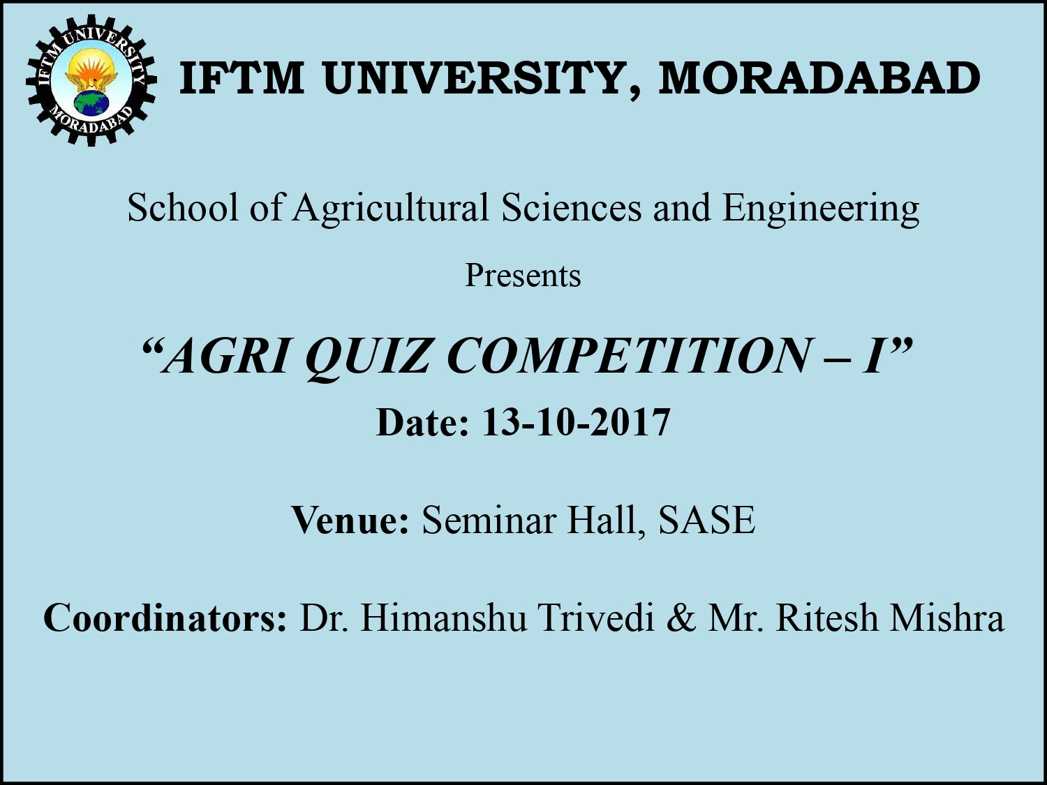 Agri Quiz Competition I