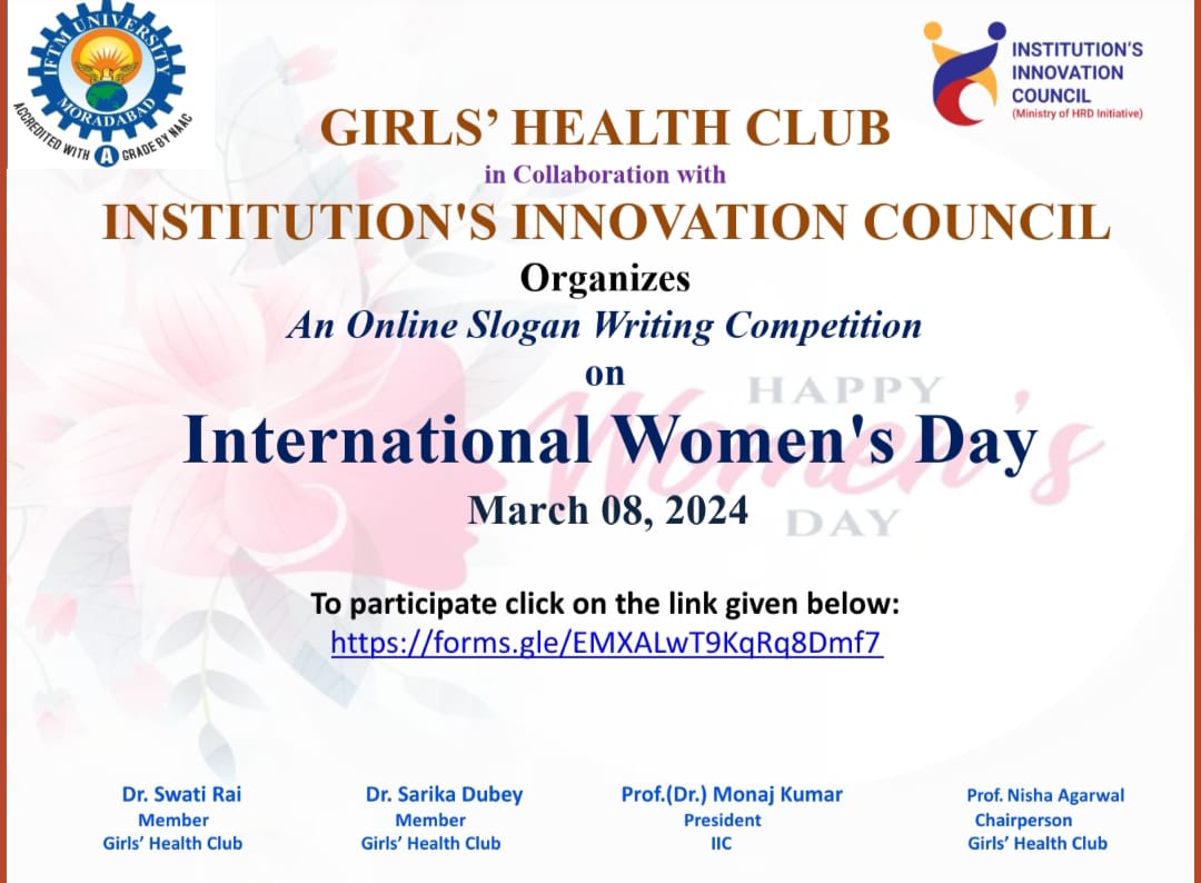 Online Slogan Writing Competition on International Women Day 2024