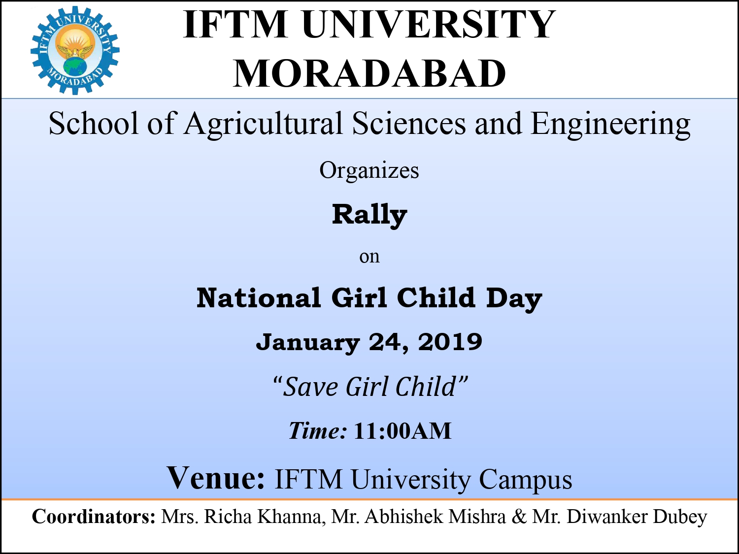 Rally on National Girl Child Day