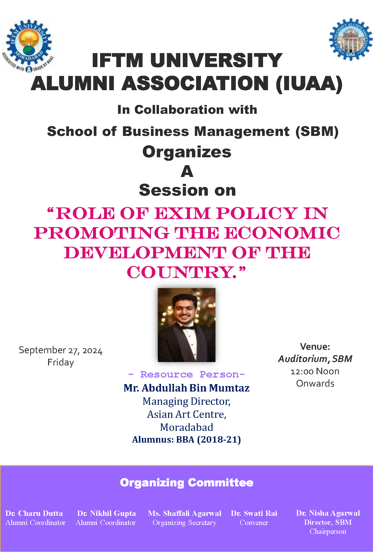 A Session on Role of Exim Policy