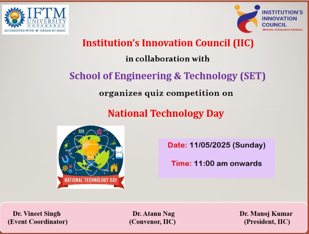 Quiz competition on National Technology Day Quiz competition on National Technology Day
