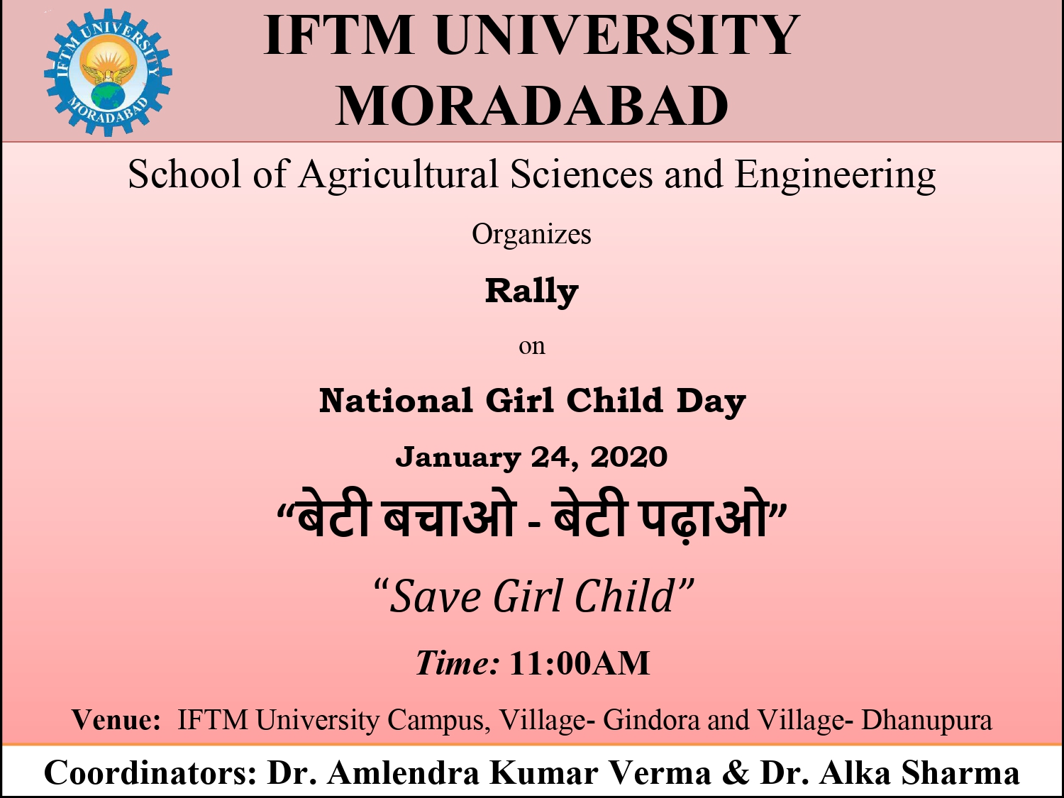 Rally on National Girl Child Day