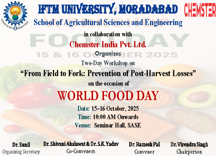 Two Day Workshop on From Field to Fork: Prevention of Post Harvest Losses