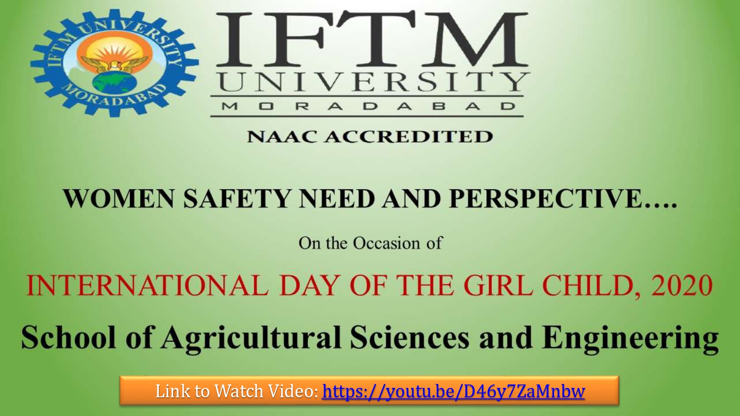 E-Lecture on ”Women Safety Need & Perspective”
