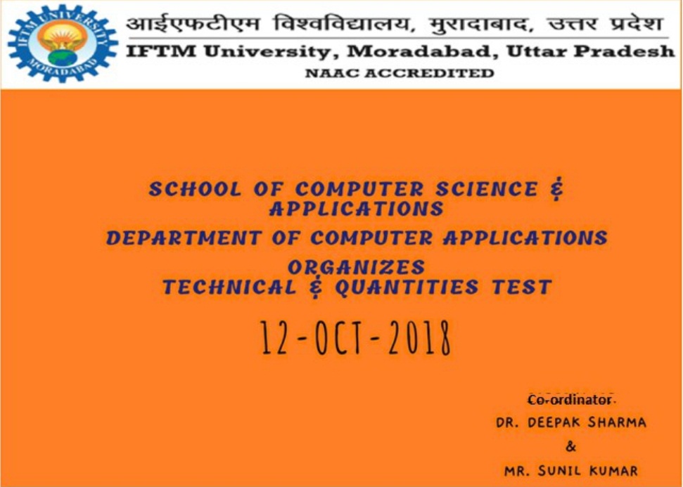 A Technical & Quantities Test