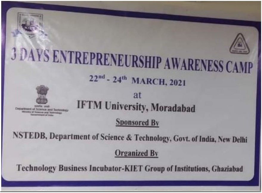 Three days Entrepreneurship awareness Camp From TBI-KIET