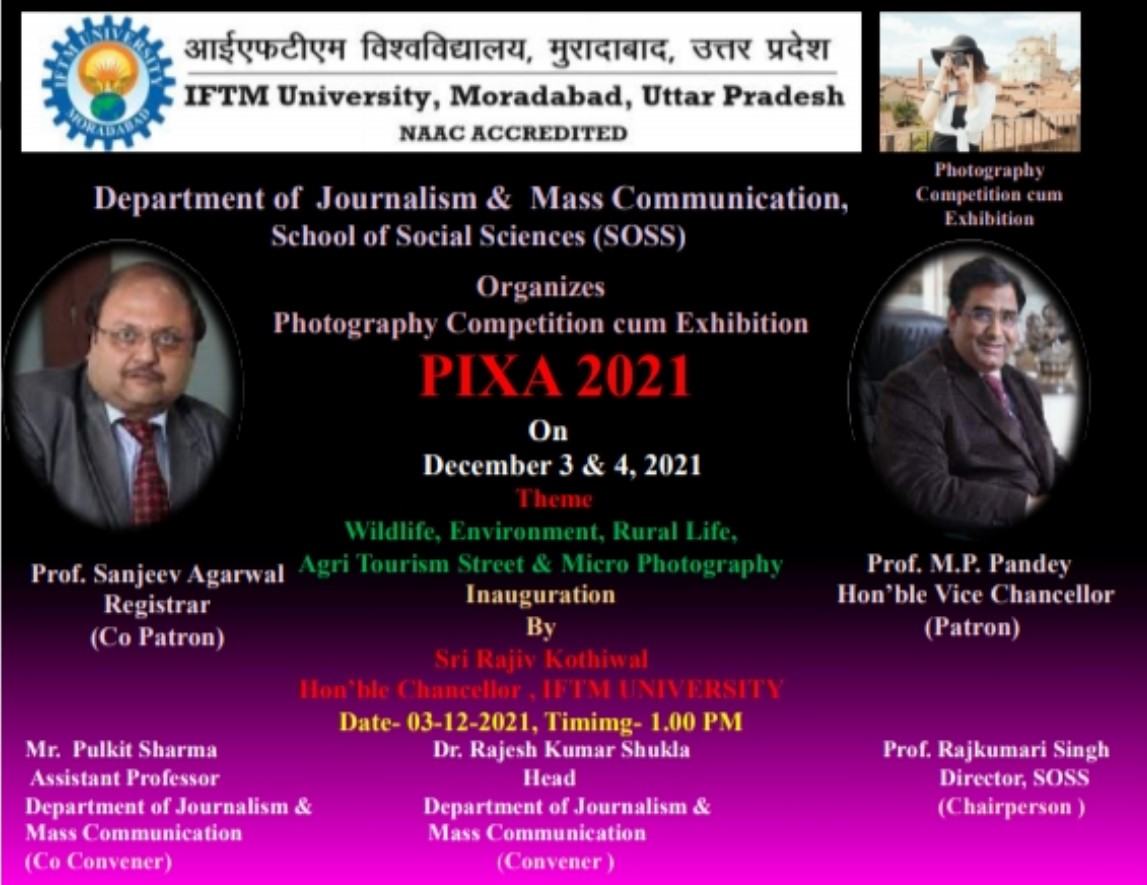 Inter School Photography Competition cum Exhibition PIXA -2021