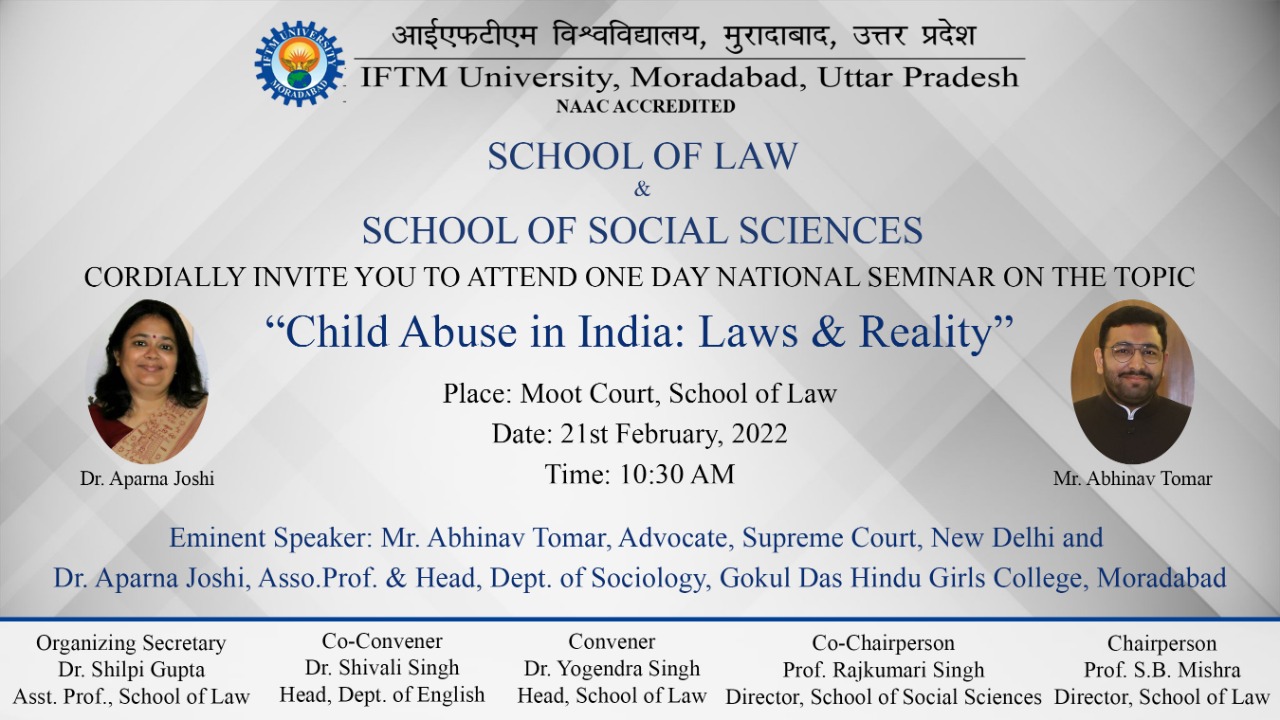 National Seminar on Child Abuse in India: Laws & Reality