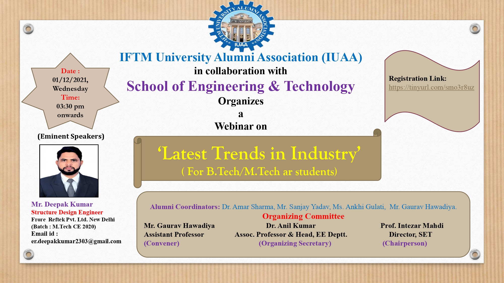 Webinar on Latest Trends in Industry