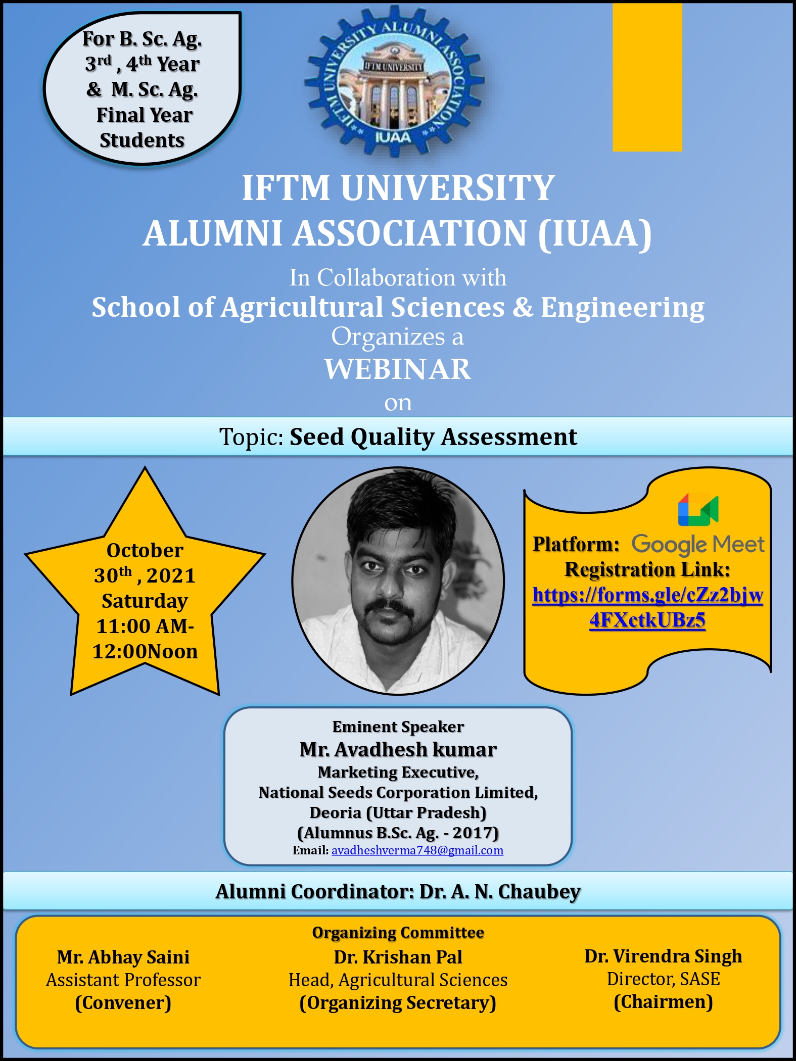 Webinar on Seed Quality Assessment