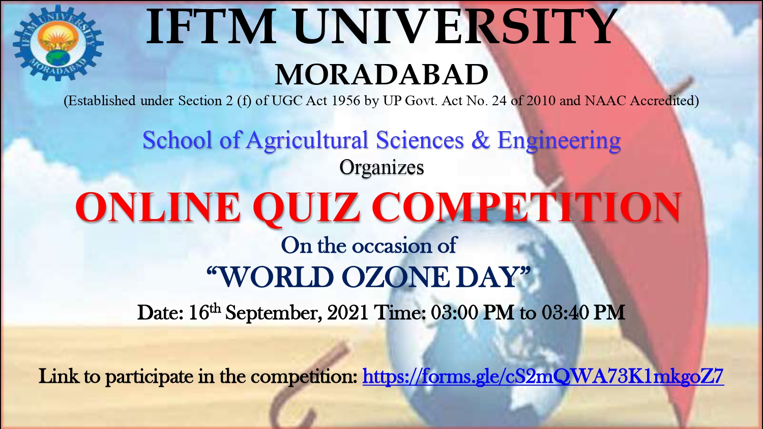 ONLINE QUIZ COMPETITION ON WORLD OZONE DAY 