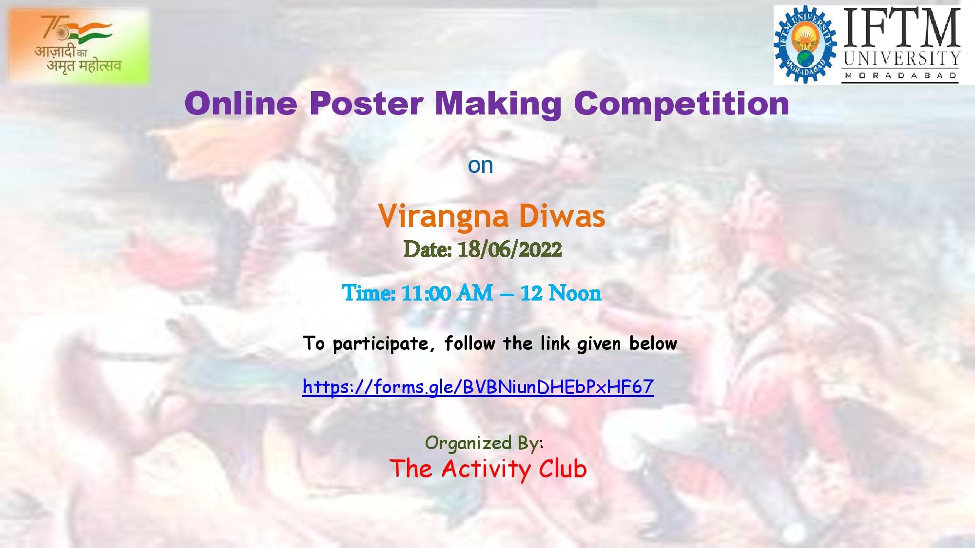 Online Poster Making Competition on Virangna Diwas