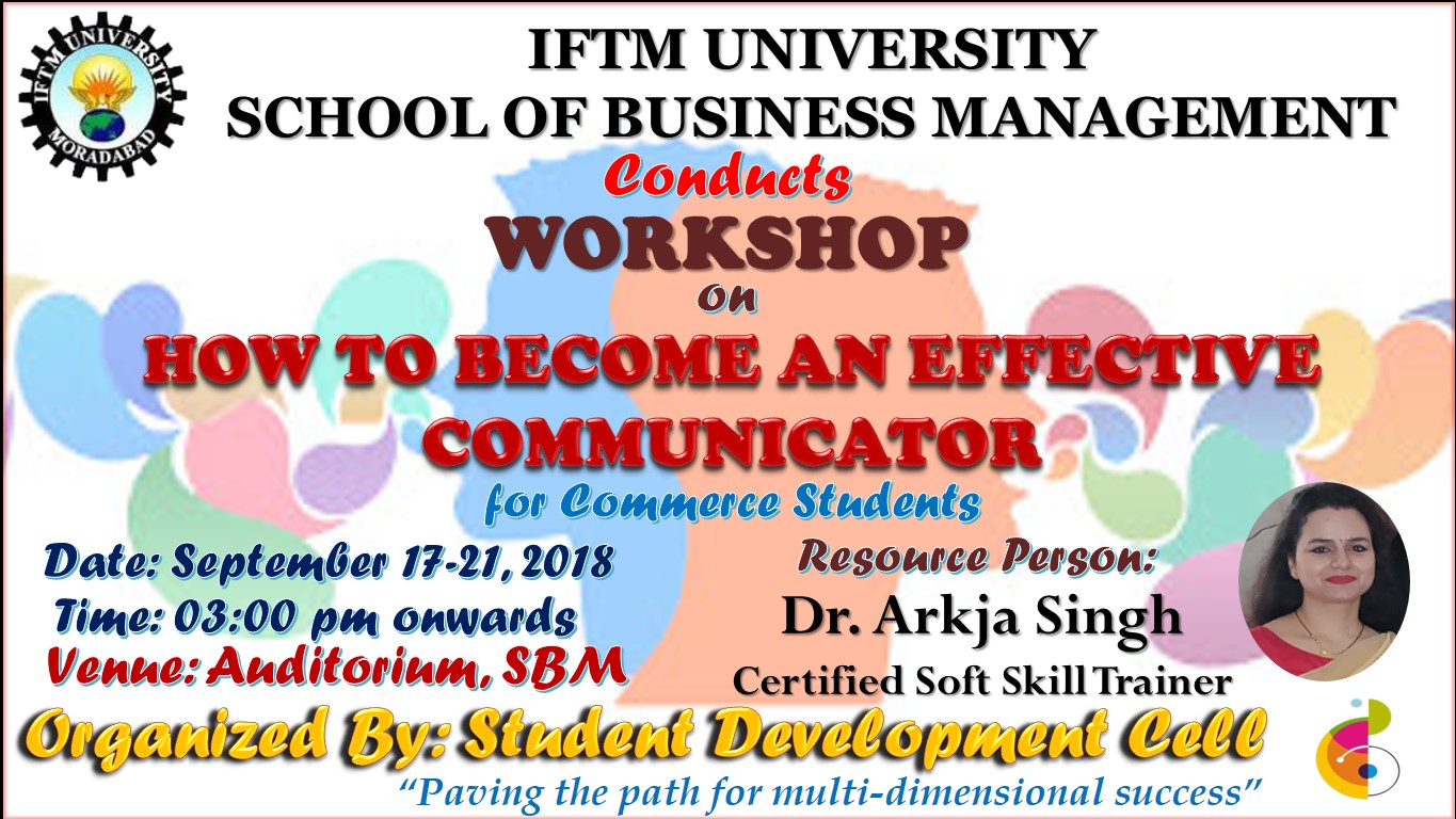 Workshop on "How to become an Effective Communicator" for Commerce Students