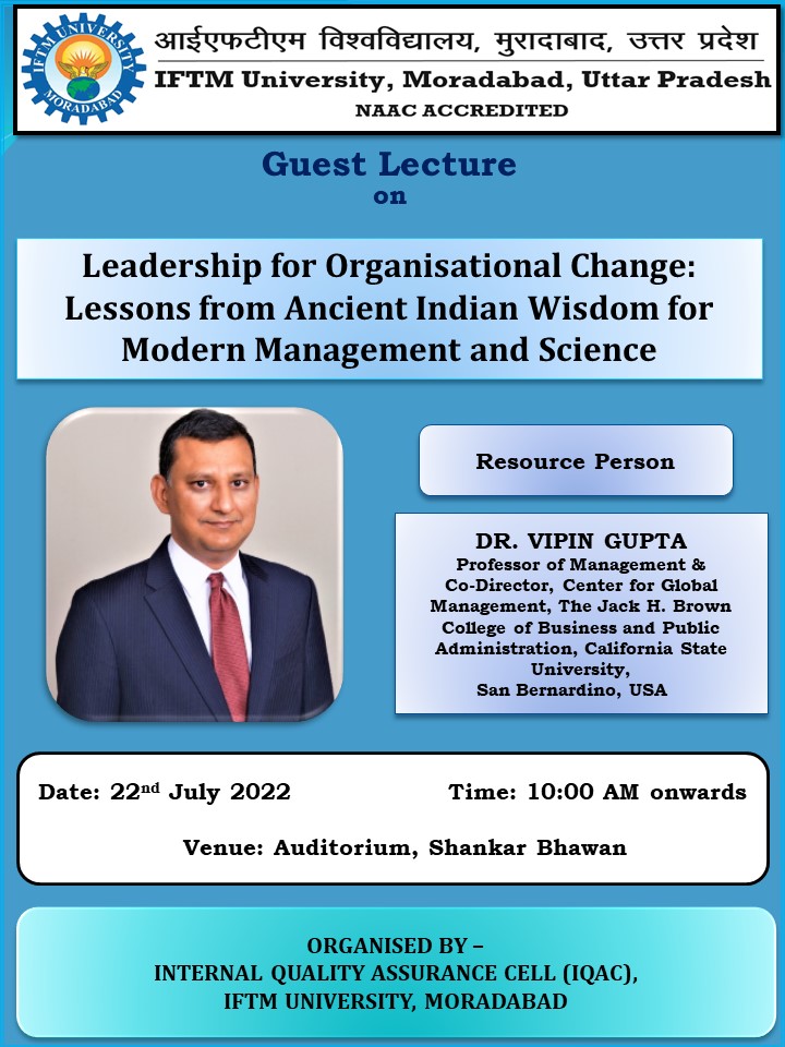 Guest Lecture on Leadership for Organisational Change
