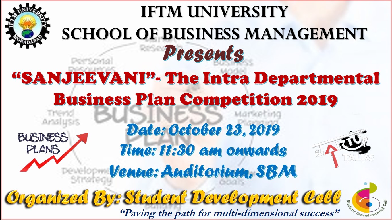“SANJEEVANI” - The Intra Departmental Business Plan Competition 2019 
