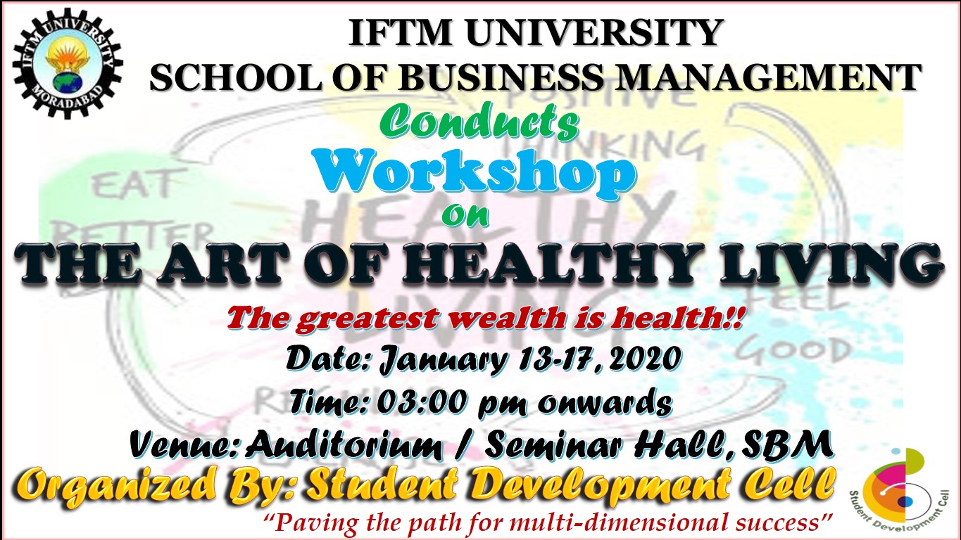 Workshop on “The Art of Healthy Living”