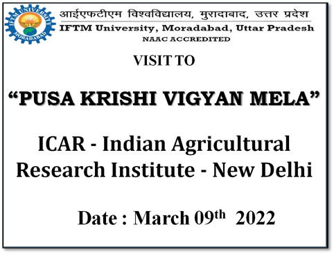 VISIT TO PUSA KRISHI VIGYAN MELA AT ICAR DELHI