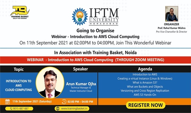 Webinar on Introduction to AWS cloud Computing