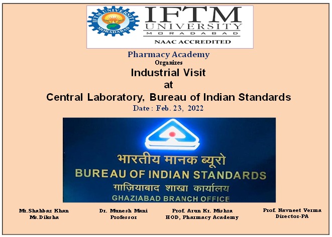 Industrial visit at Central Laboratory, Bureau of Indian Standards