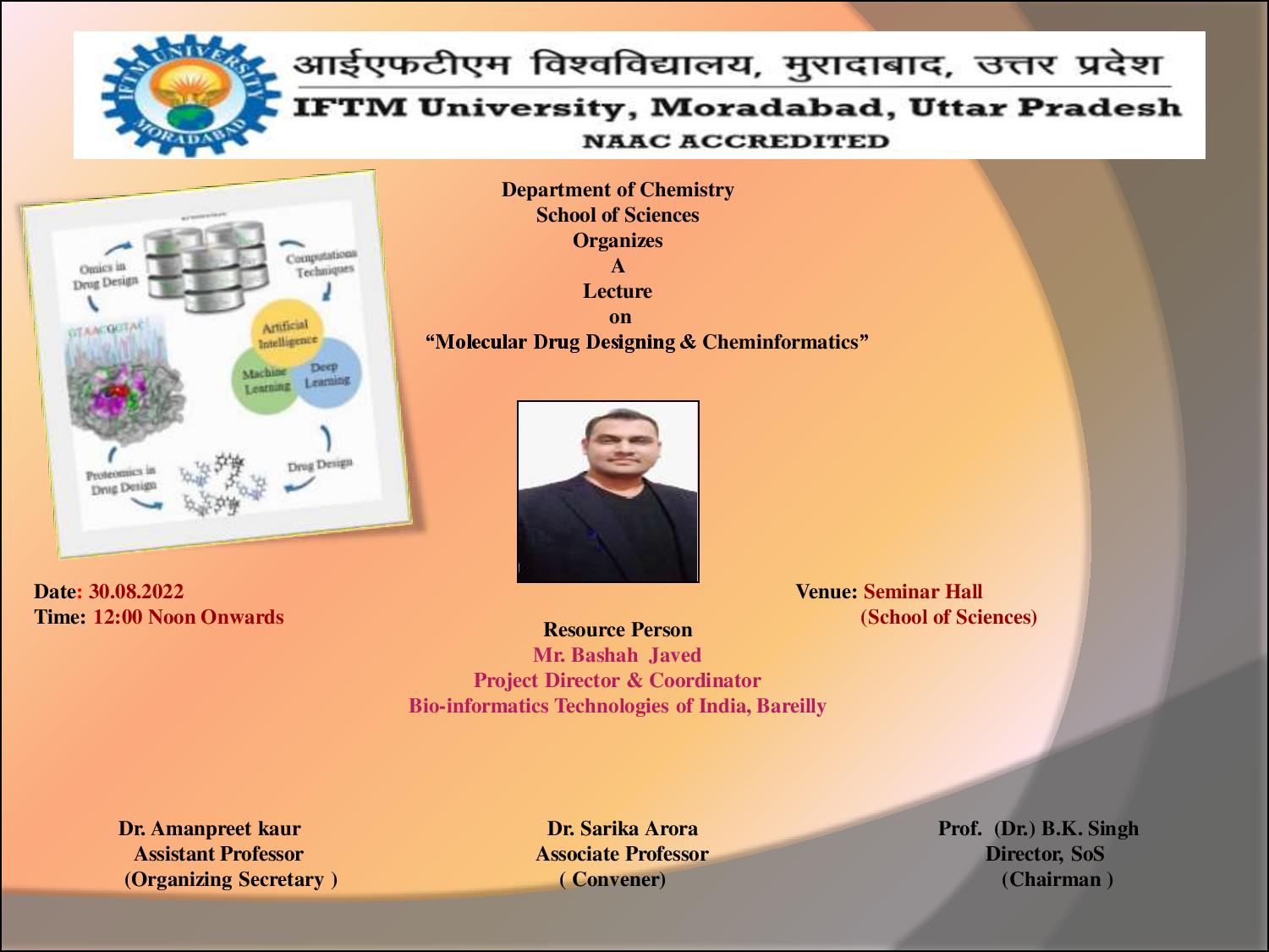 Lecture on Molecular Drug Designing & Cheminformatics