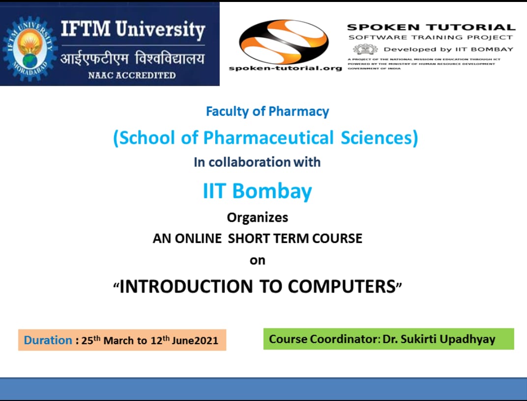 An Online Short Term Course on Introduction to Computers